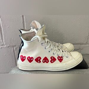 Comme Des Garçons Play × Converse Chuck 70 Hi "Multi Hearts White" sneakers